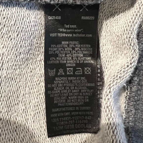 Ted Baker London Mens Cotton Wool Jacket Sweater Button Up - Picture 7 of 12